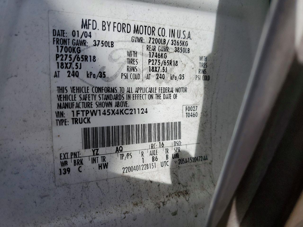 2004 FORD F150 SUPERCREW photo 12