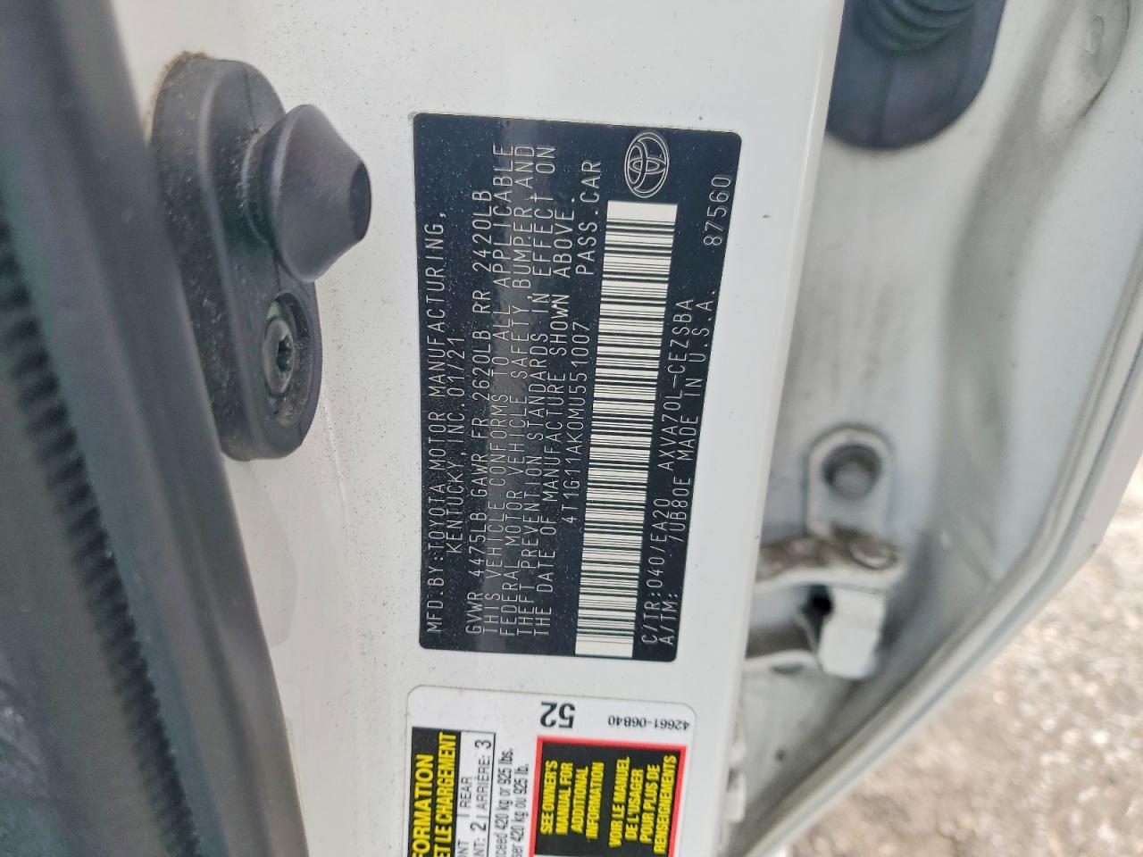 2021 TOYOTA CAMRY SE photo 34