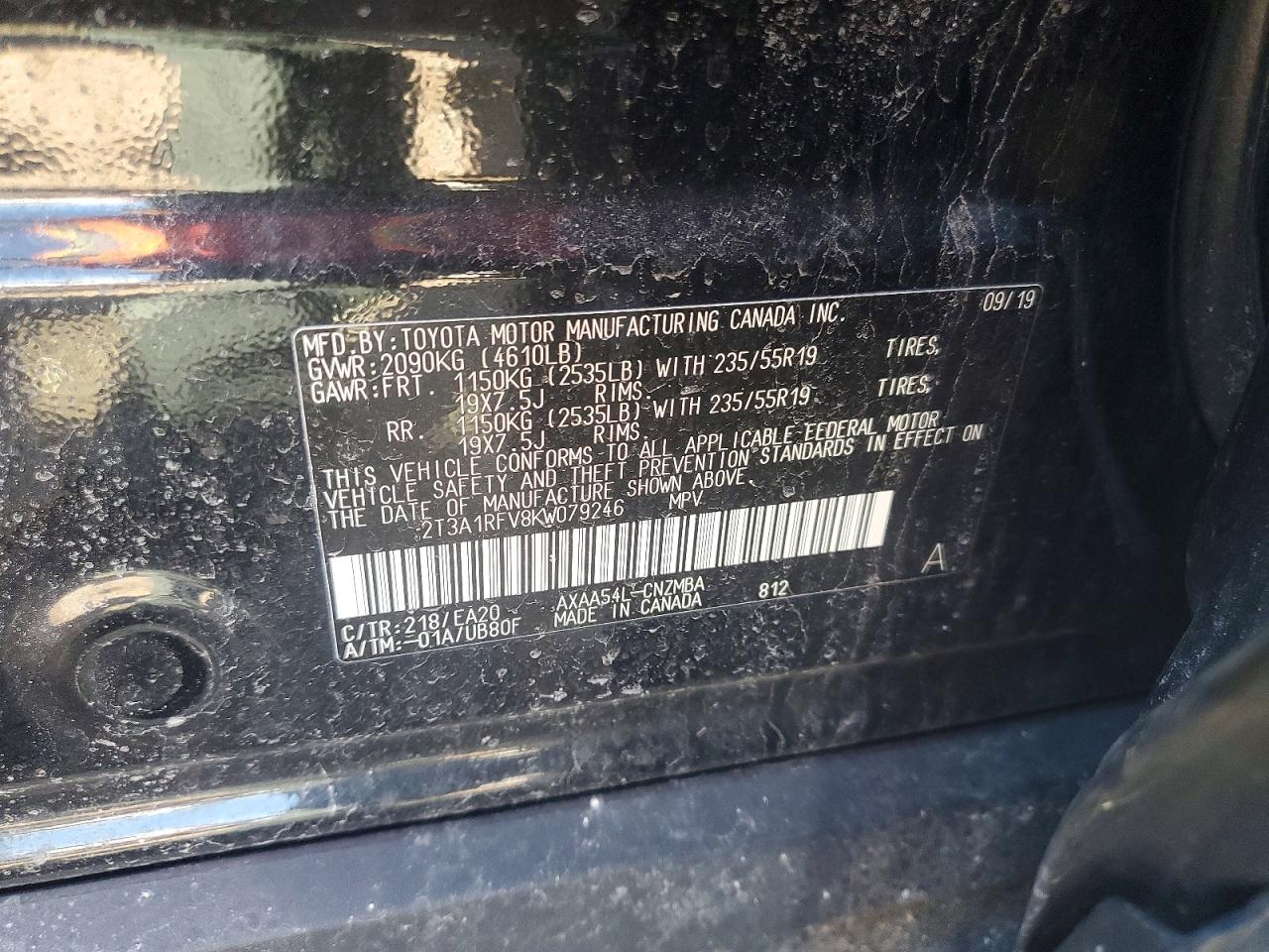 2019 TOYOTA RAV4 XLE PREMIUM photo 25