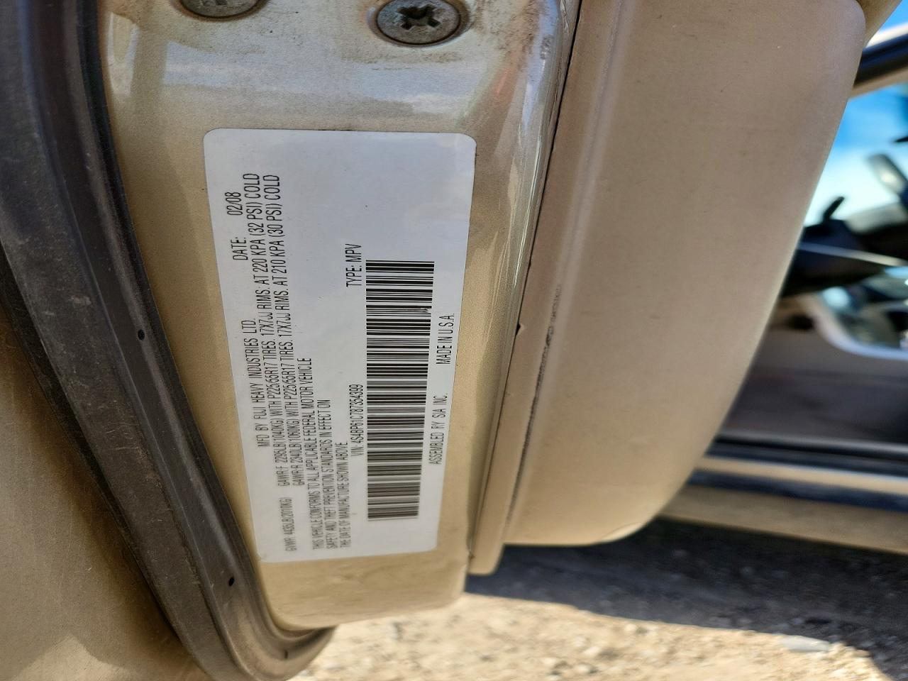 2008 SUBARU OUTBACK 2.5I photo 37