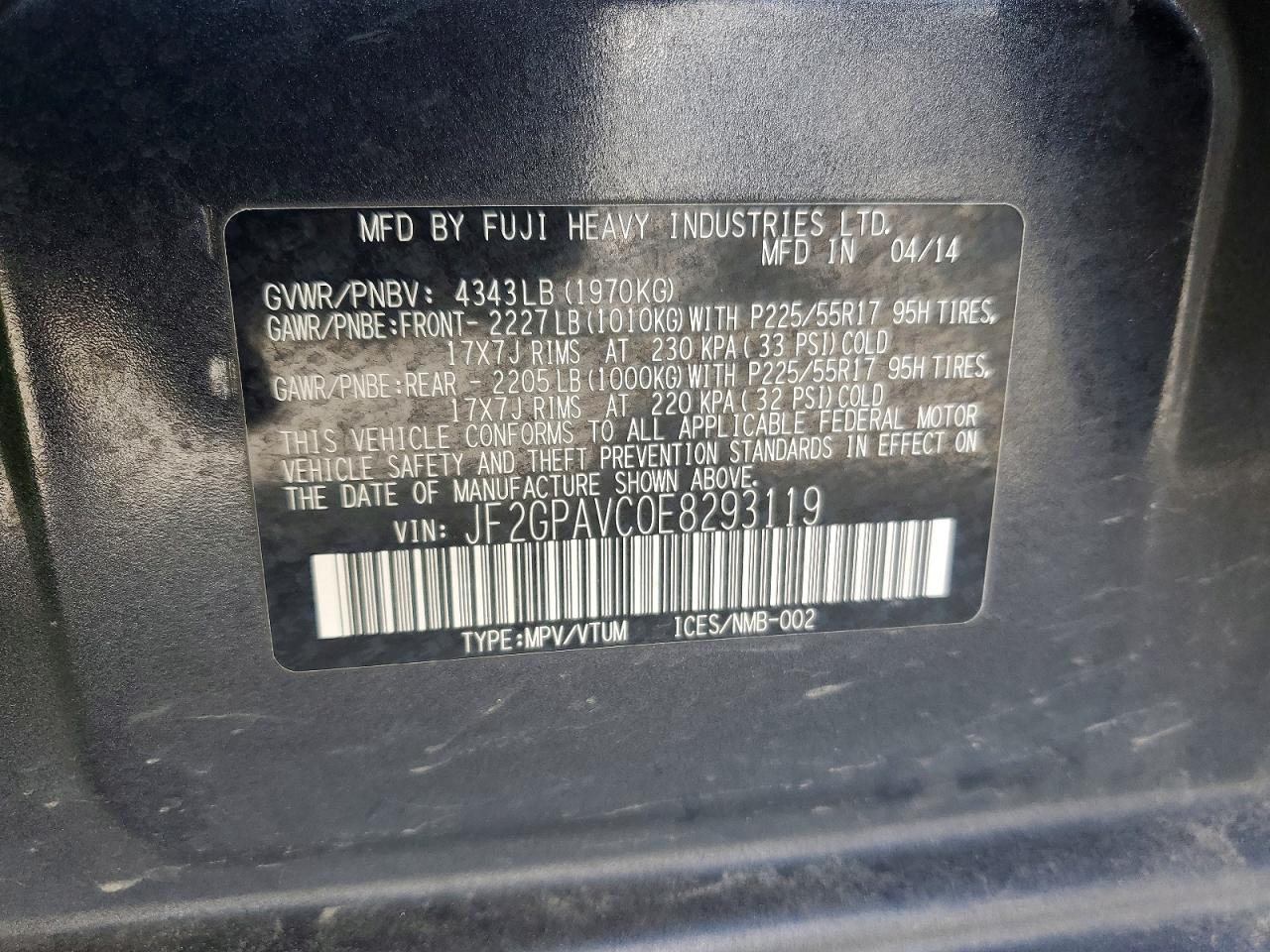 2014 SUBARU XV CROSSTREK 2.0 PREMIUM photo 49