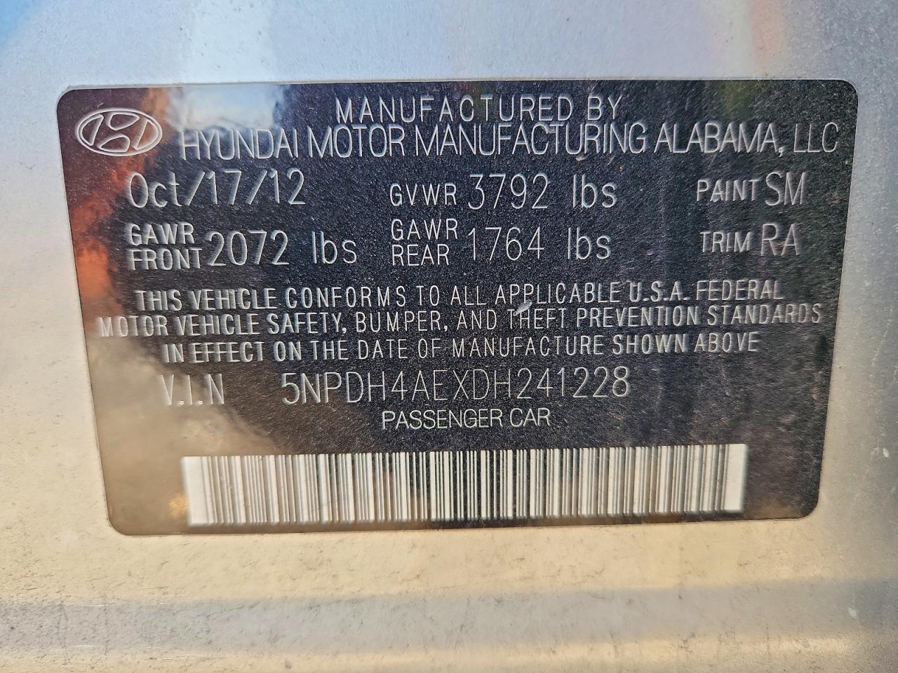 2013 HYUNDAI ELANTRA GLS photo 23