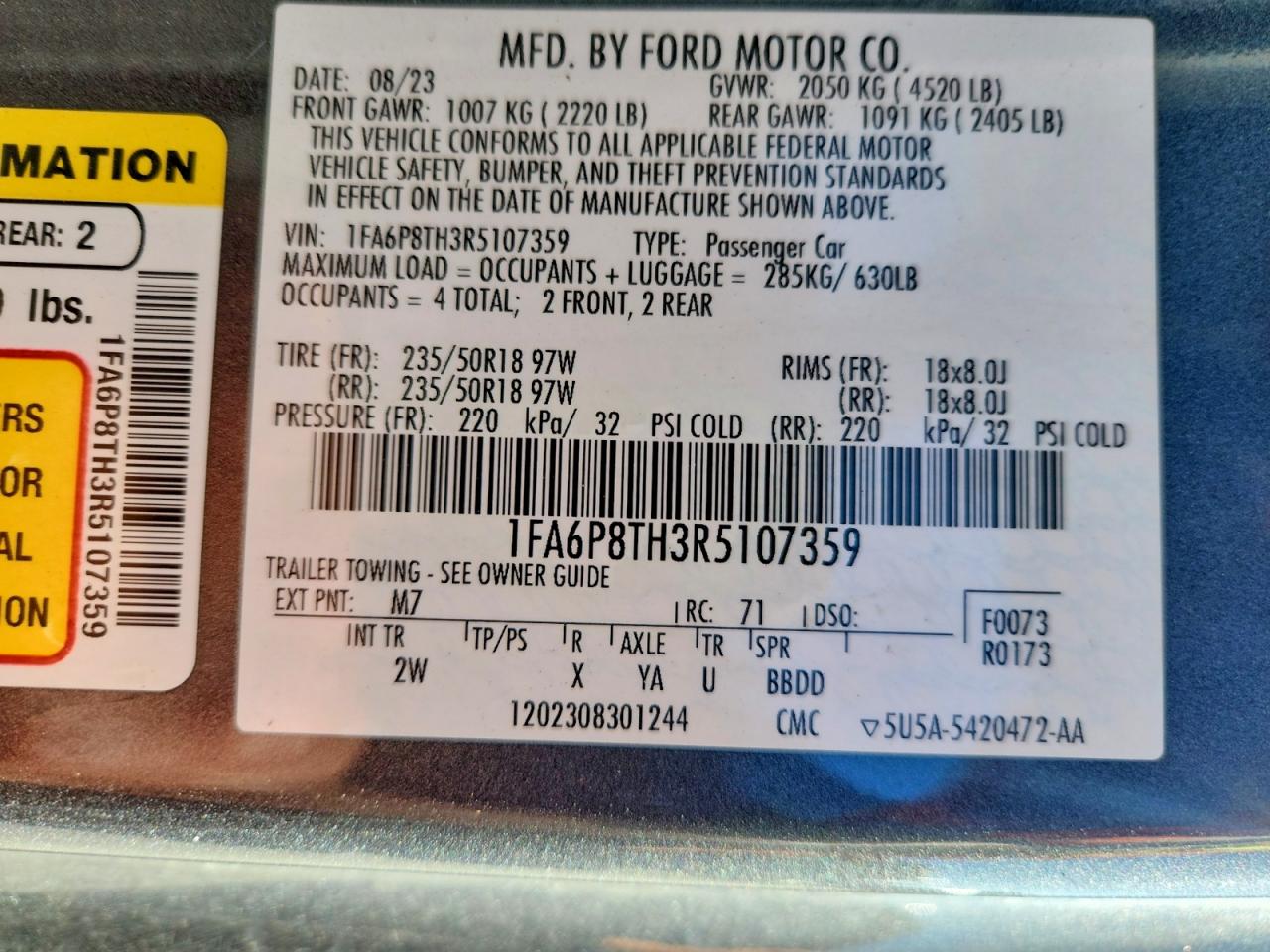 2024 FORD MUSTANG photo 23