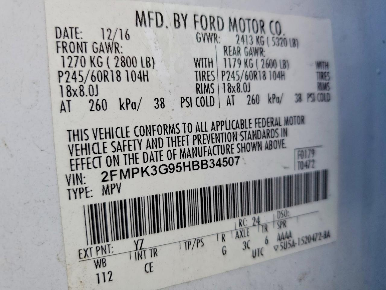 2017 FORD EDGE SE photo 13