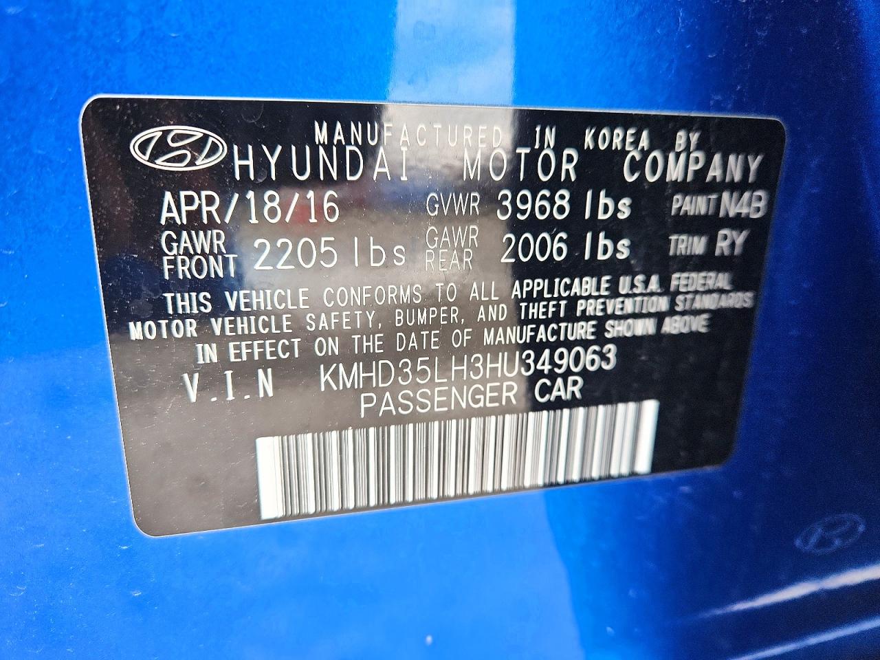 2017 HYUNDAI ELANTRA GT BASE photo 25