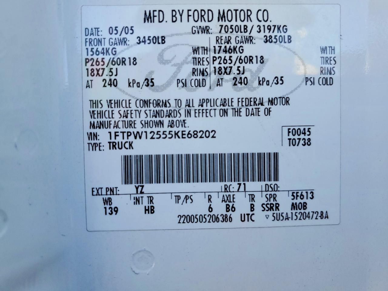 2005 FORD F150 SUPERCREW photo 23