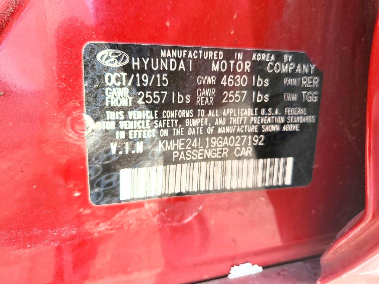 2016 HYUNDAI SONATA GL (MIDDLE-LOW) photo 34