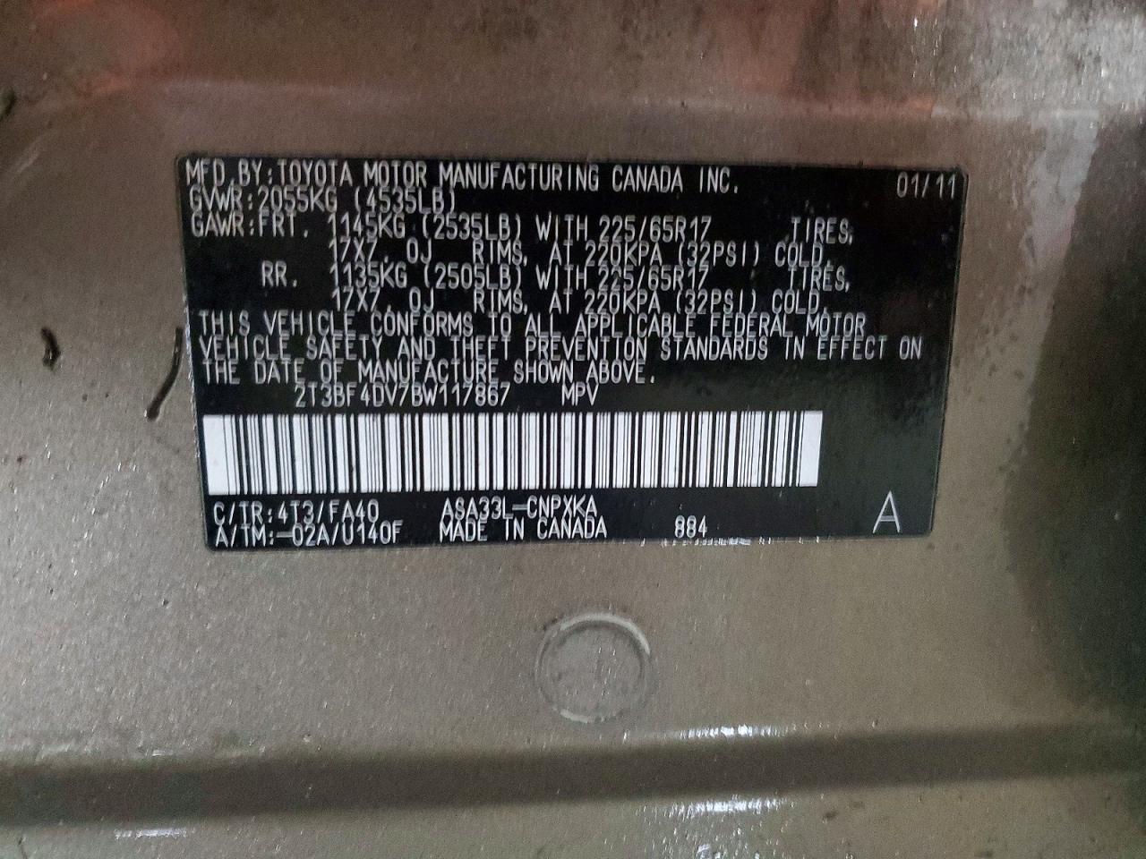 2011 TOYOTA RAV4 BASE photo 37