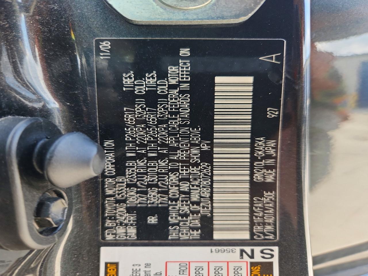 2007 TOYOTA 4RUNNER SR5 photo 40