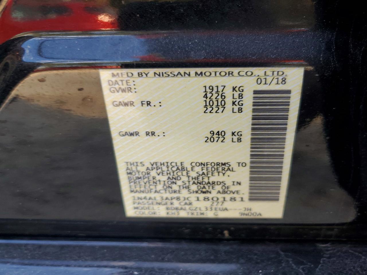 2018 NISSAN ALTIMA 2.5 S photo 23
