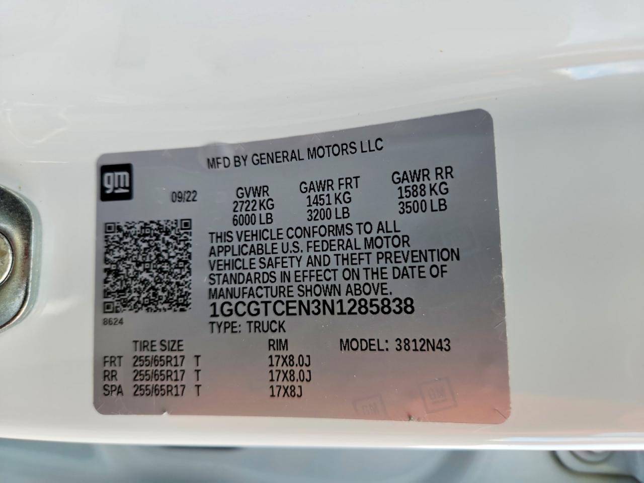 2022 CHEVROLET COLORADO LT photo 12
