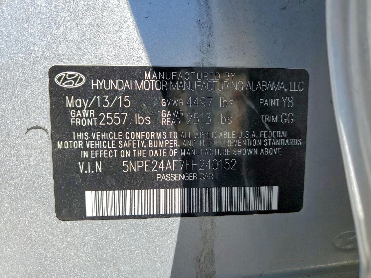 2015 HYUNDAI SONATA SE photo 23