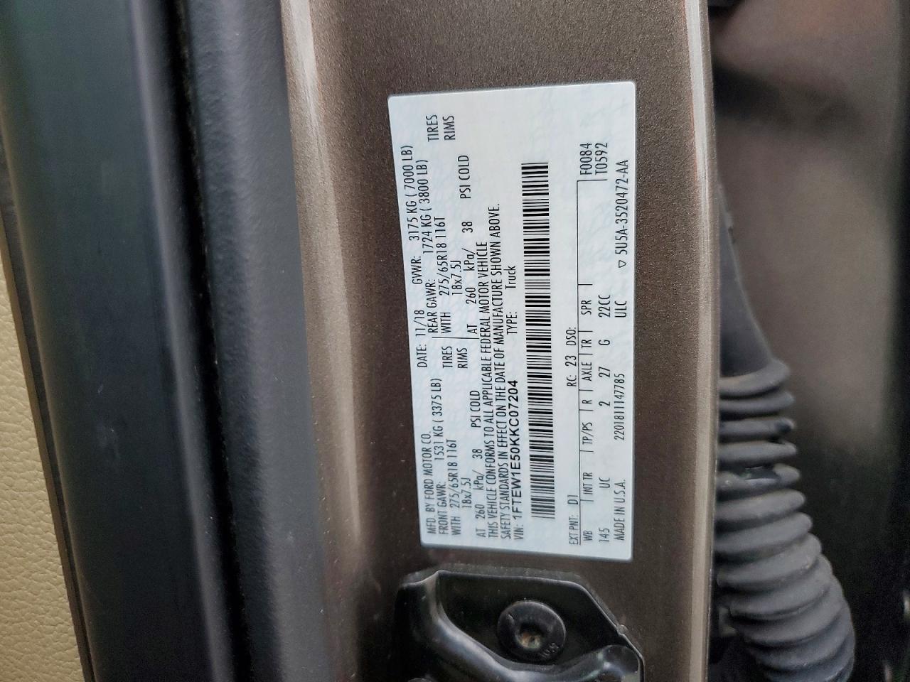 2019 FORD F150 SUPERCREW photo 34