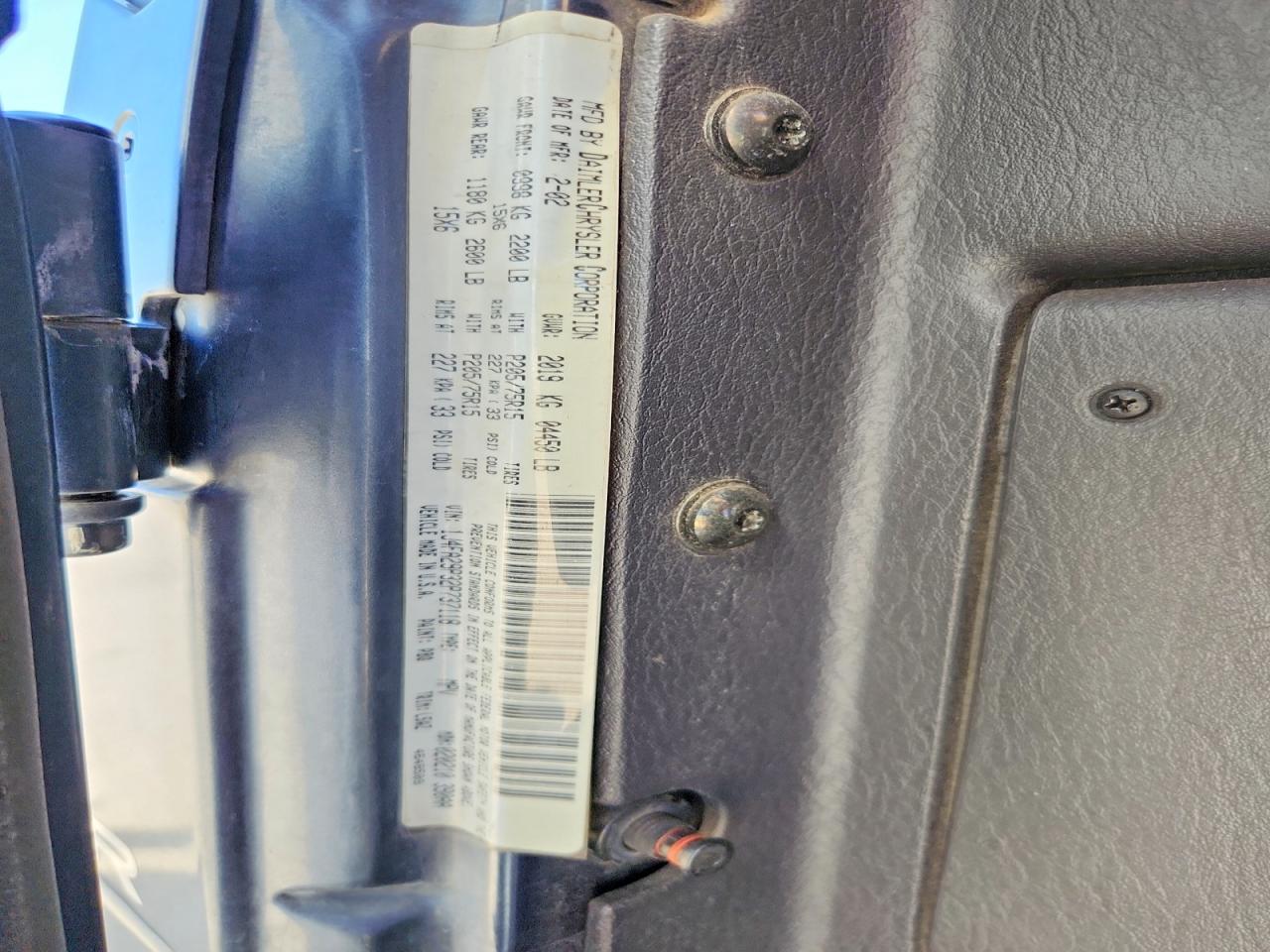 2002 JEEP WRANGLER / TJ SE photo 25