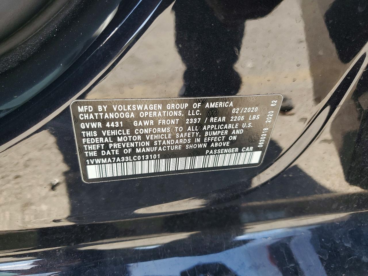 2020 VOLKSWAGEN PASSAT R-LINE photo 12