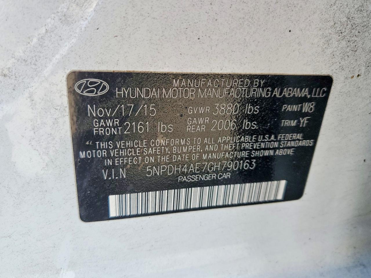 2016 HYUNDAI ELANTRA SE photo 12