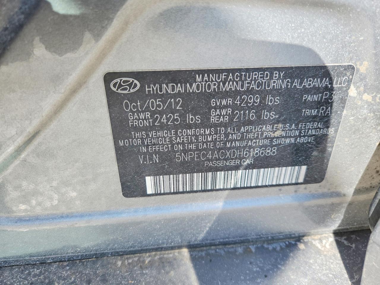 2013 HYUNDAI SONATA LIMITED photo 23