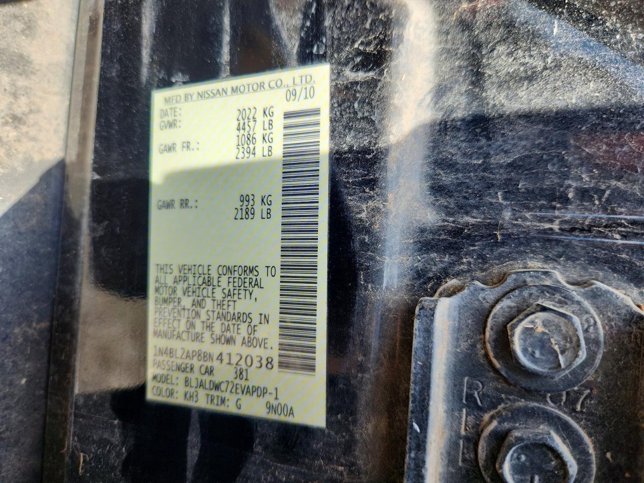 2011 NISSAN ALTIMA 3.5 SR photo 37
