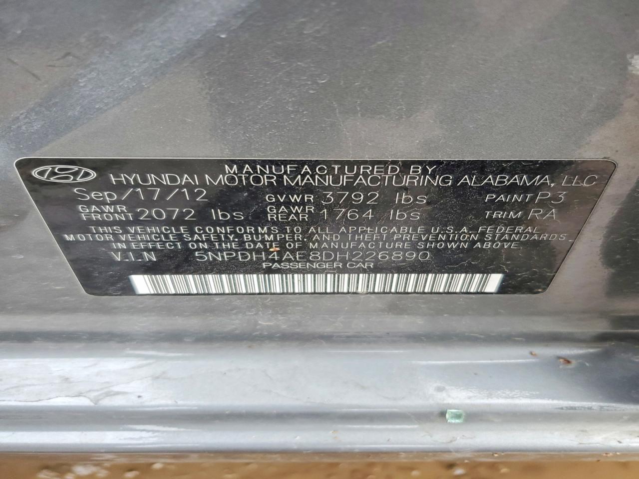 2013 HYUNDAI ELANTRA GLS photo 12