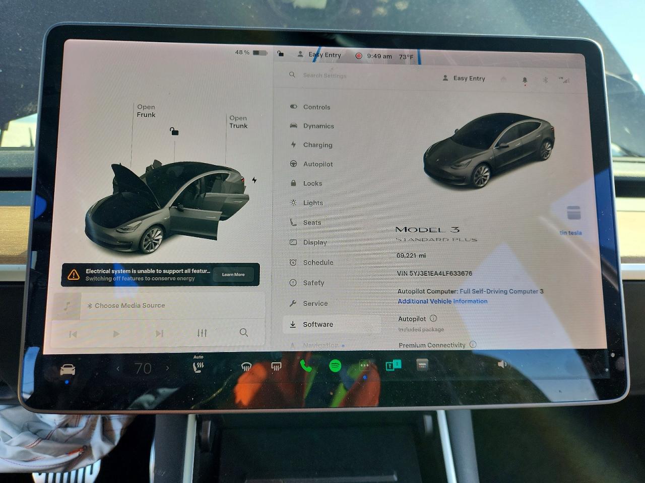 2020 TESLA MODEL 3 photo 9