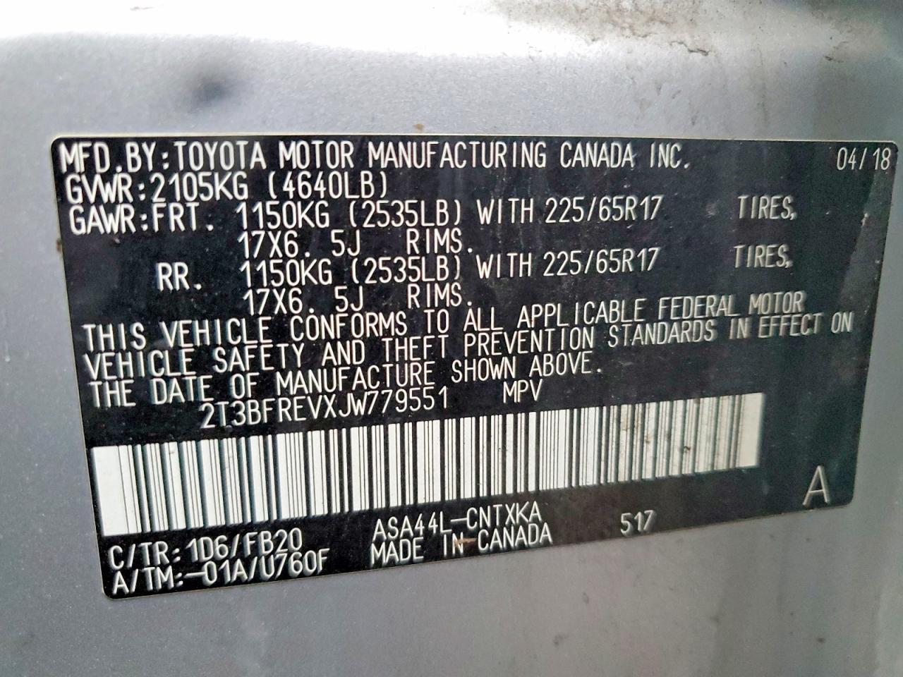 2018 TOYOTA RAV4 LE photo 25