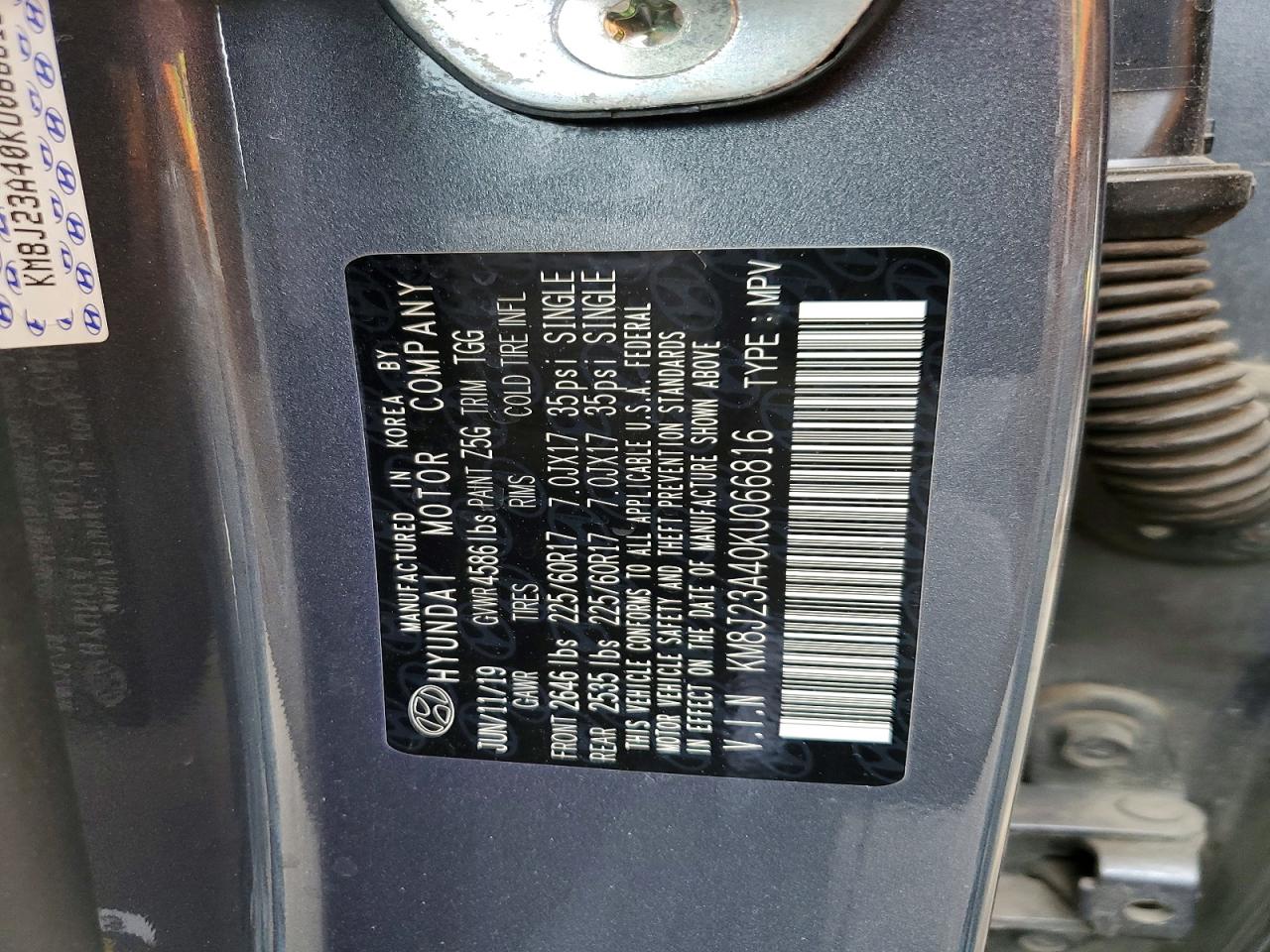 2019 HYUNDAI TUCSON SE photo 12