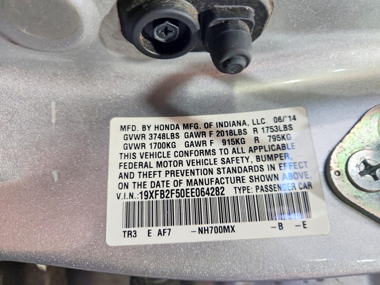 2014 HONDA CIVIC LX photo 37