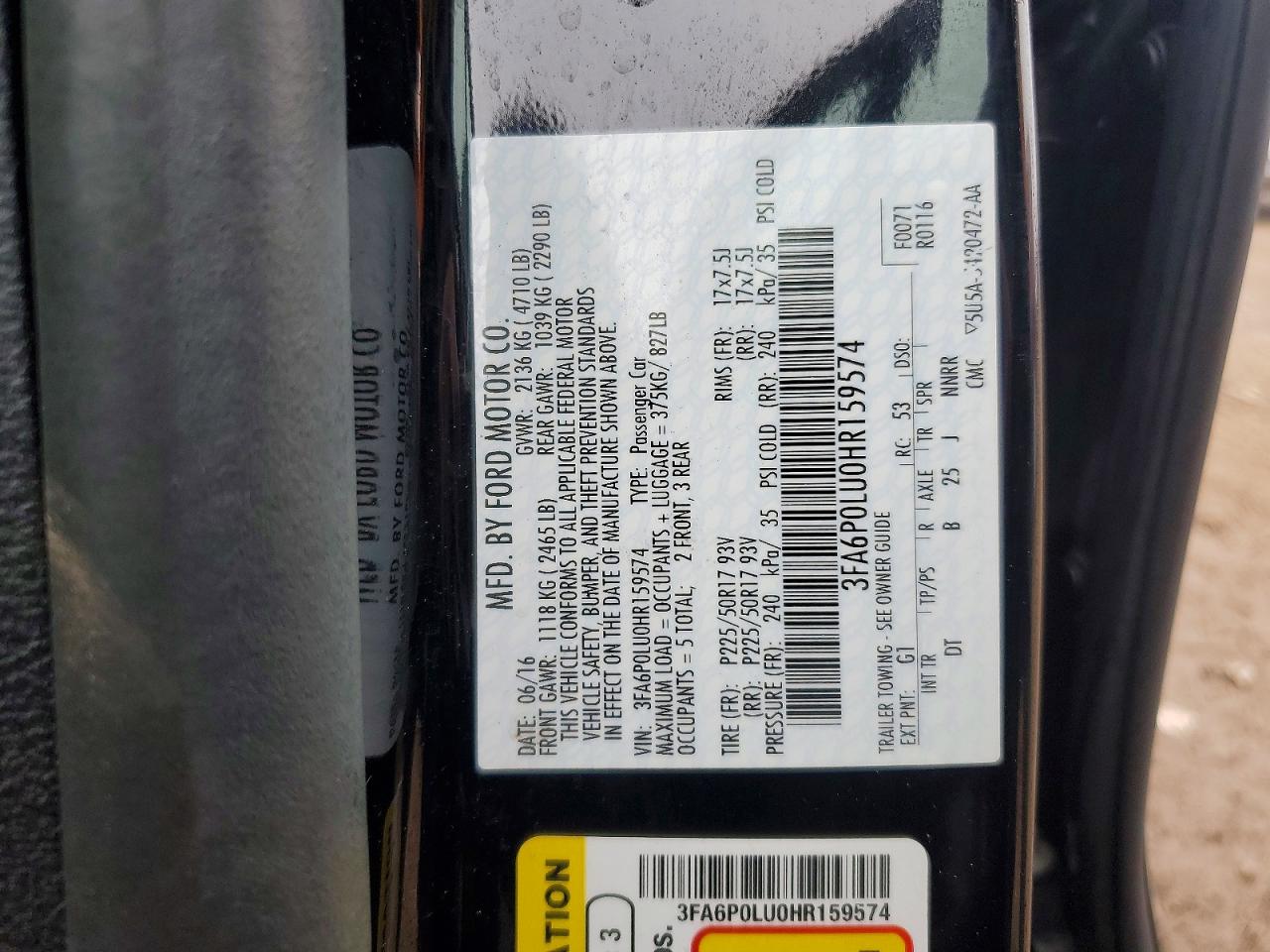 2017 FORD FUSION SE HYBRID photo 12
