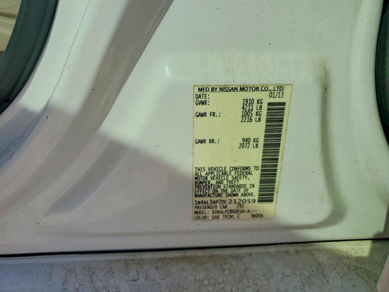 2013 NISSAN ALTIMA 2.5 photo 12