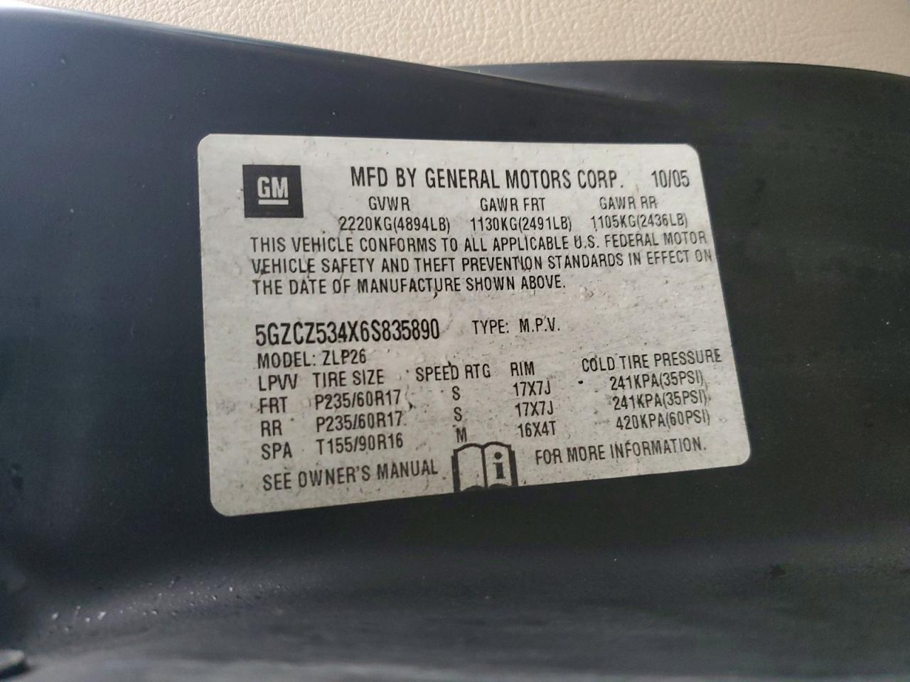 2006 SATURN VUE photo 12