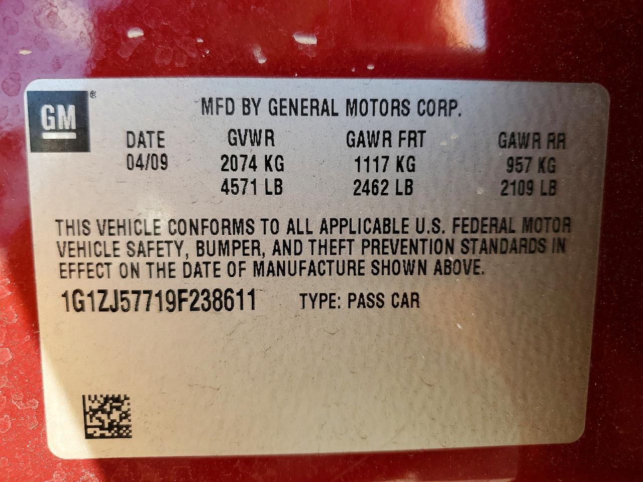 2009 CHEVROLET MALIBU 2LT photo 23