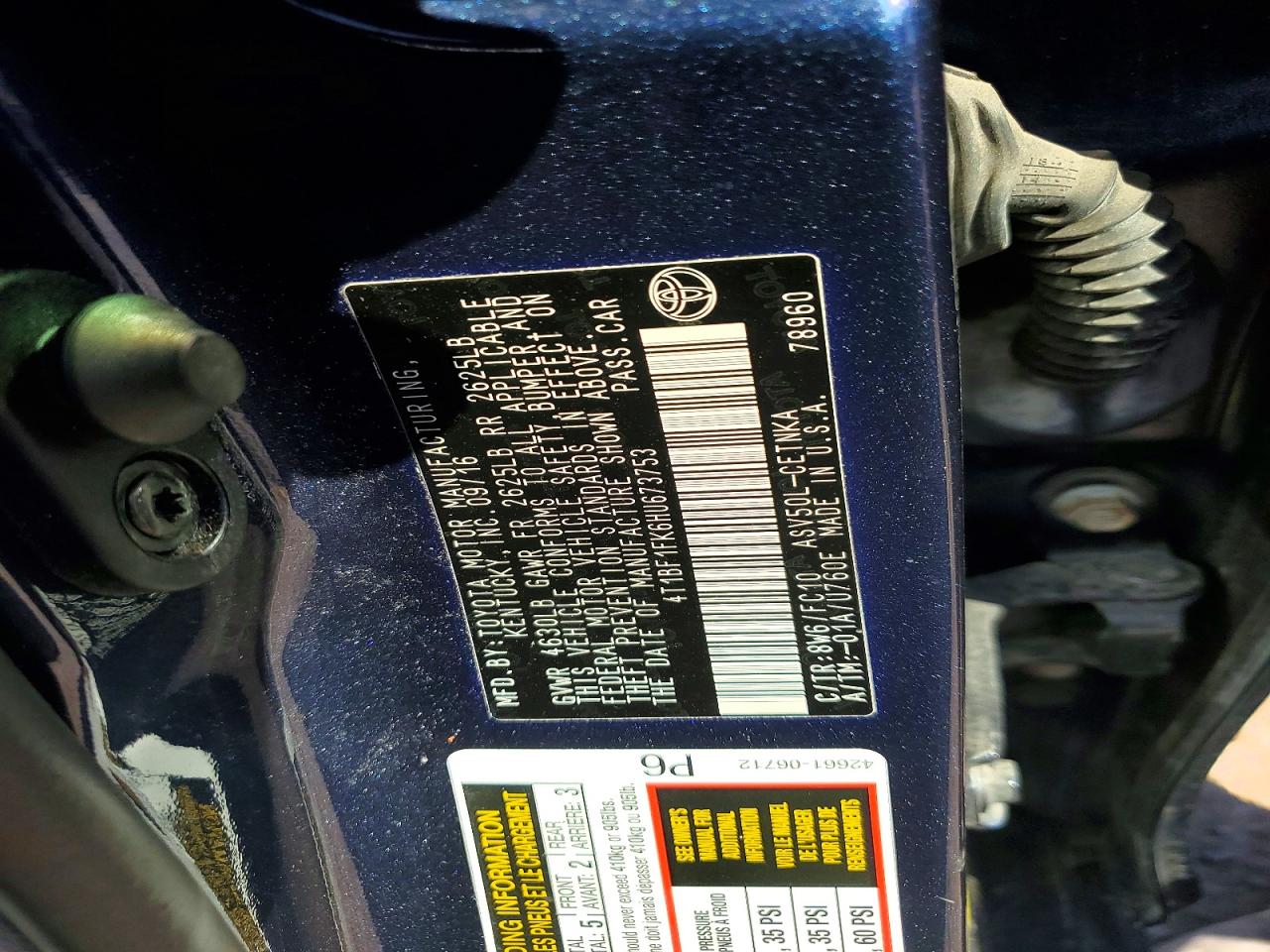 2017 TOYOTA CAMRY LE photo 12