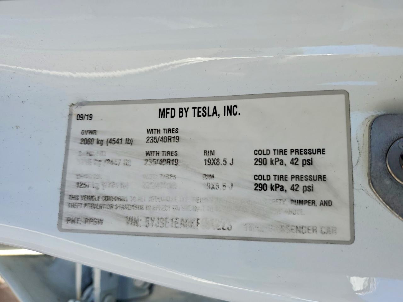 2019 TESLA MODEL 3 photo 12