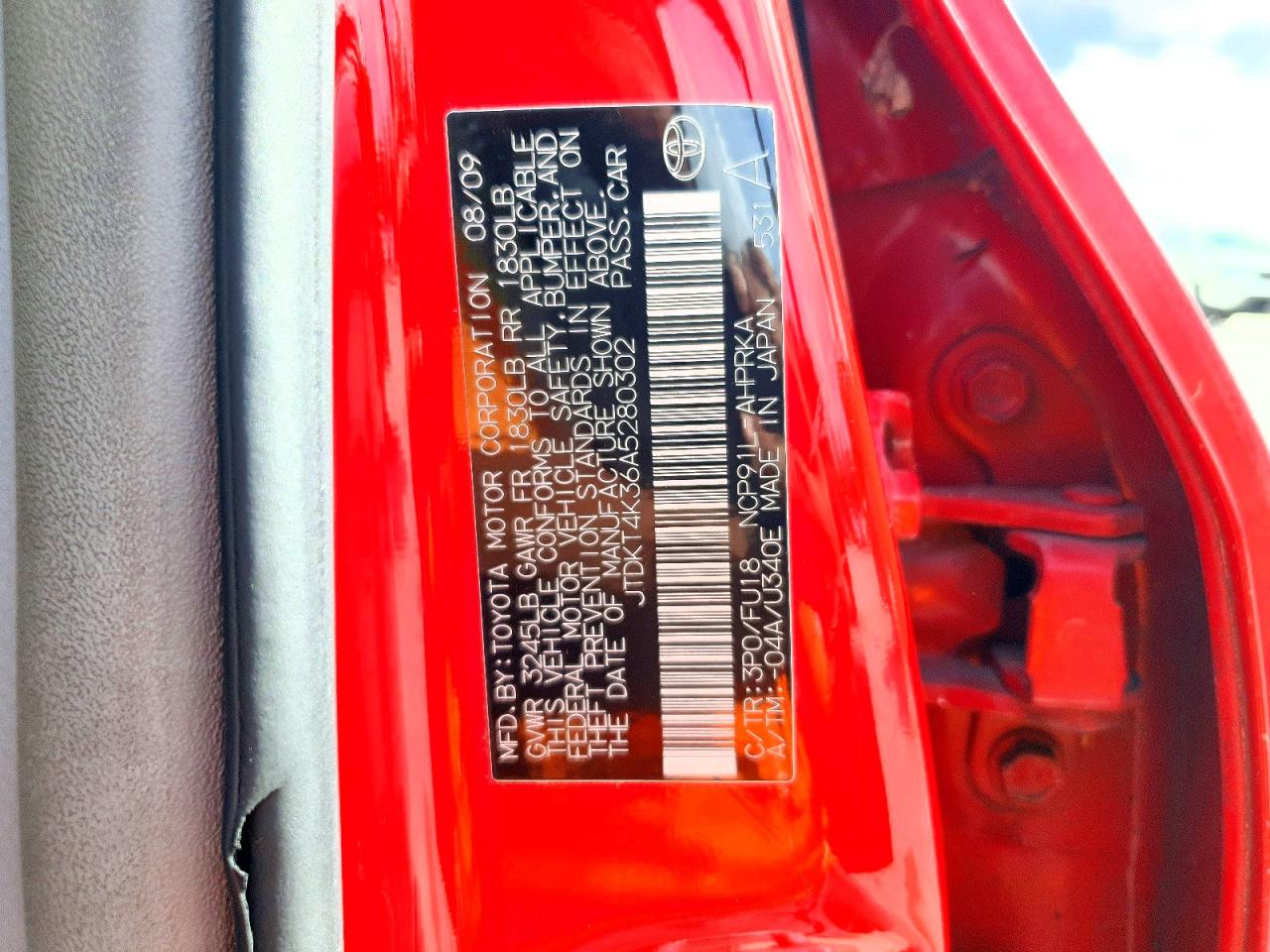 2010 TOYOTA YARIS BASE photo 21