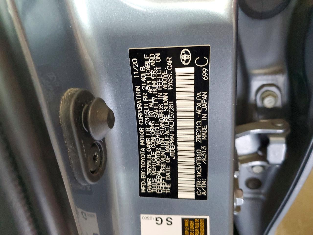 2021 TOYOTA COROLLA LE photo 25