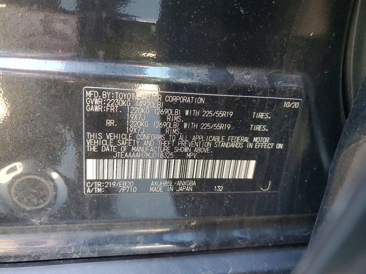 2021 TOYOTA VENZA XLE photo 34