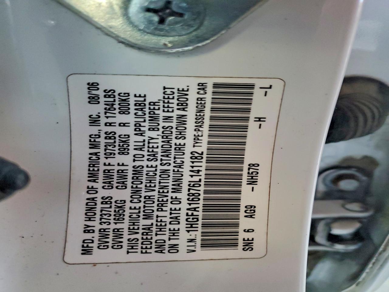 2006 HONDA CIVIC EX photo 23