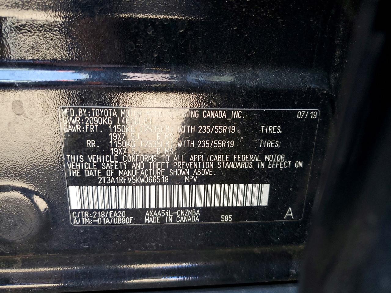 2019 TOYOTA RAV4 XLE PREMIUM photo 40