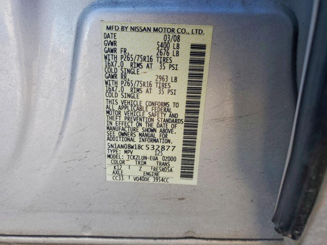 2008 NISSAN XTERRA X photo 25