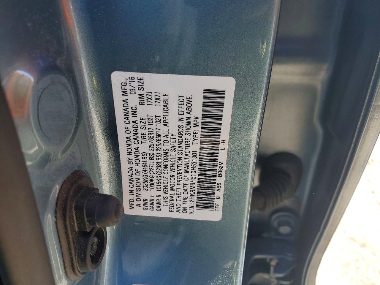 2016 HONDA CR-V EX photo 13