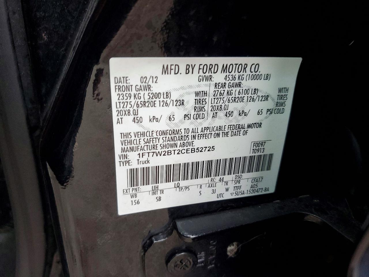 2012 FORD F250 SUPER DUTY photo 12