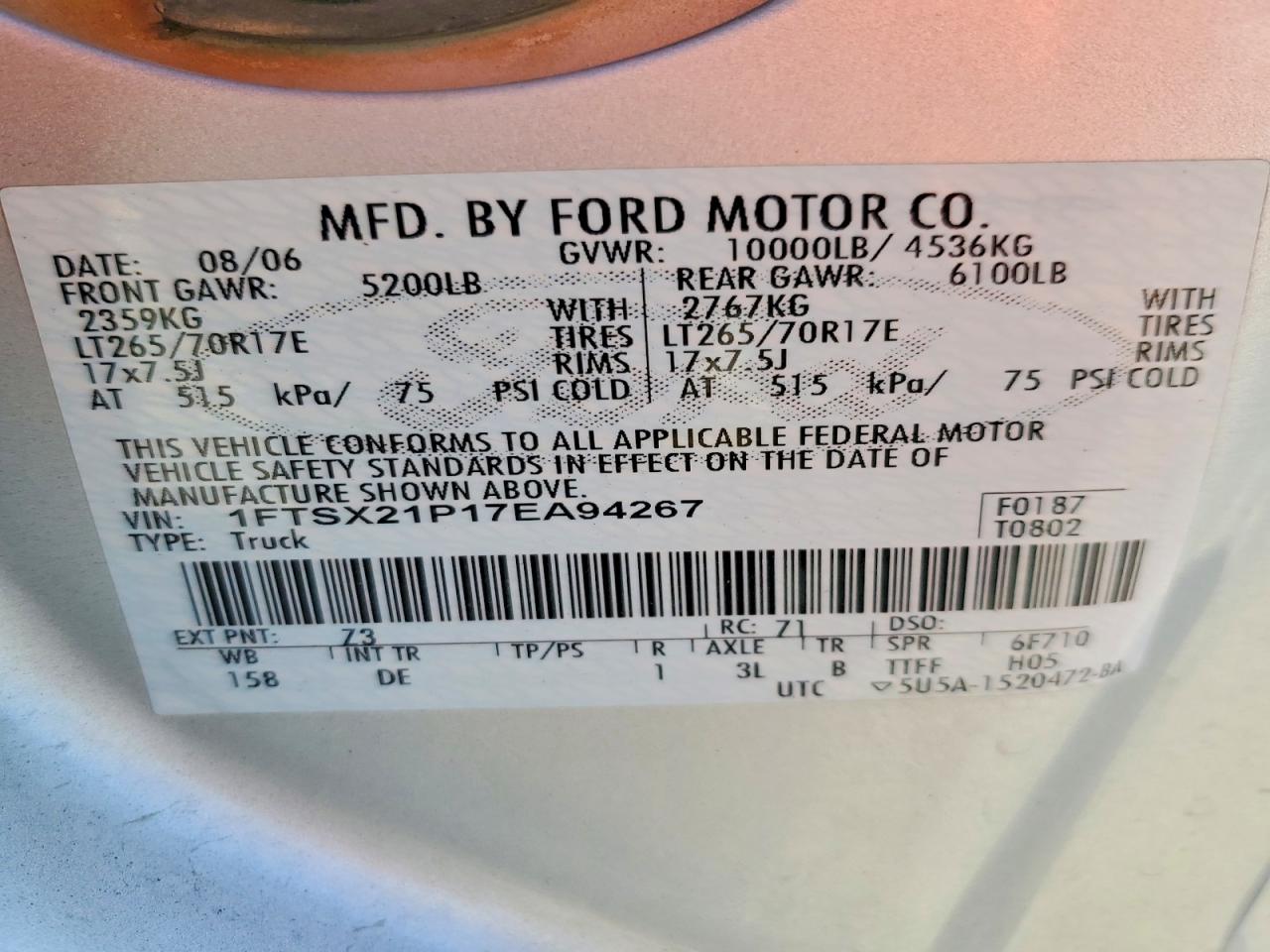 2007 FORD F250 SUPER DUTY photo 23
