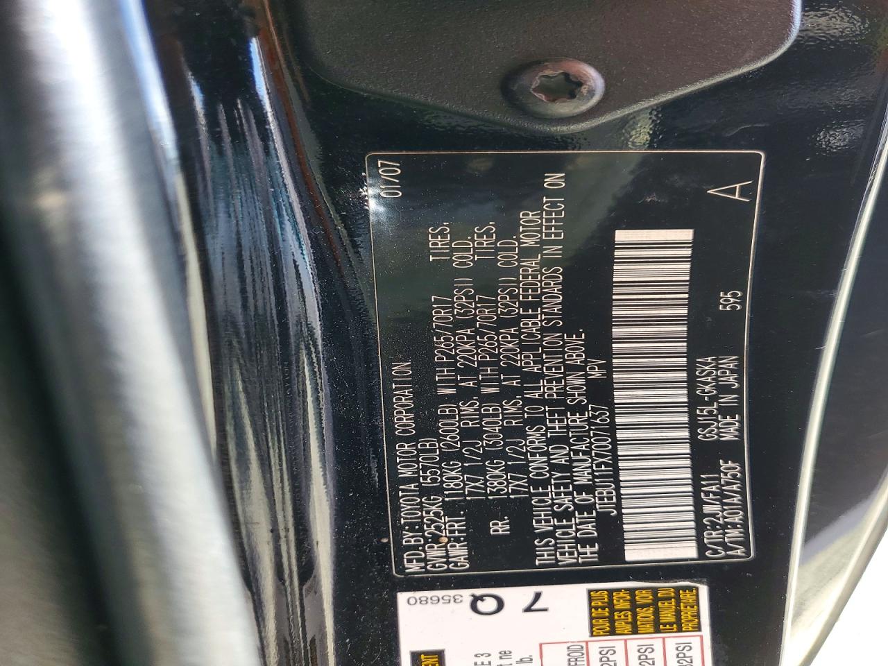 2007 TOYOTA FJ CRUISER BASE photo 25