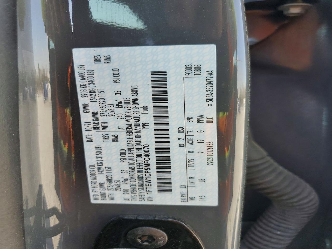 2021 FORD F150 SUPERCREW photo 34