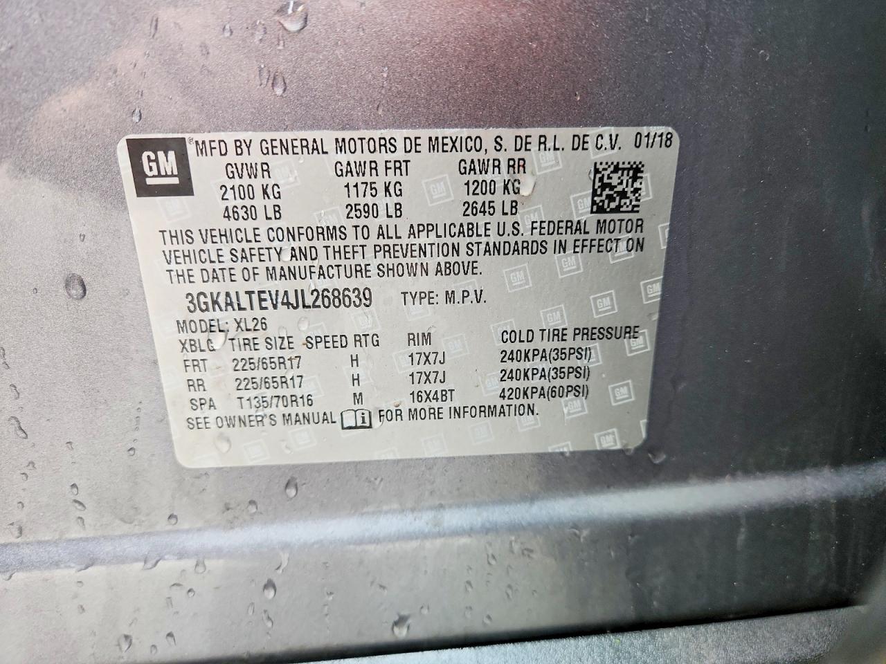 2018 GMC TERRAIN SLE photo 13