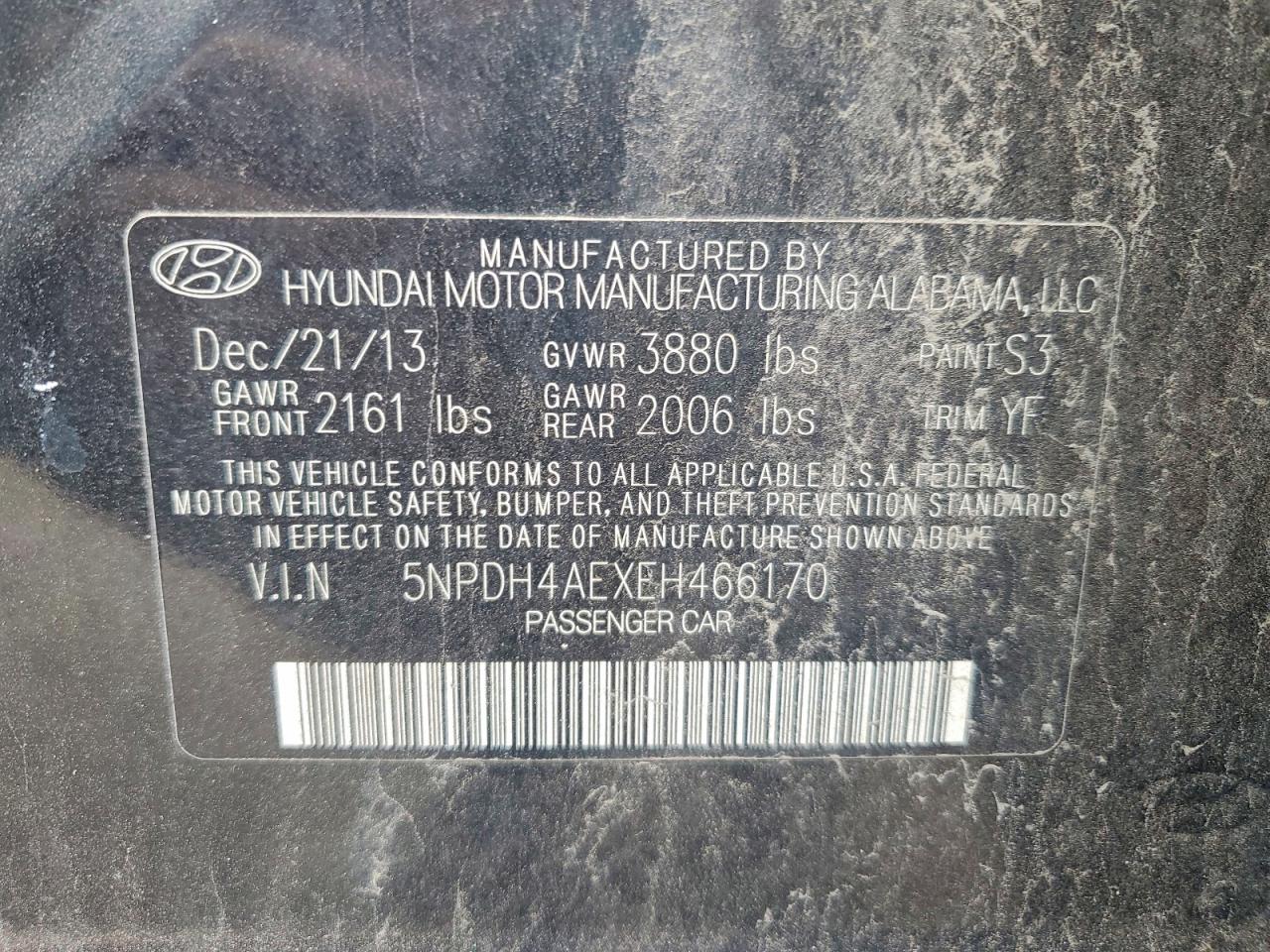 2014 HYUNDAI ELANTRA LIMITED photo 12