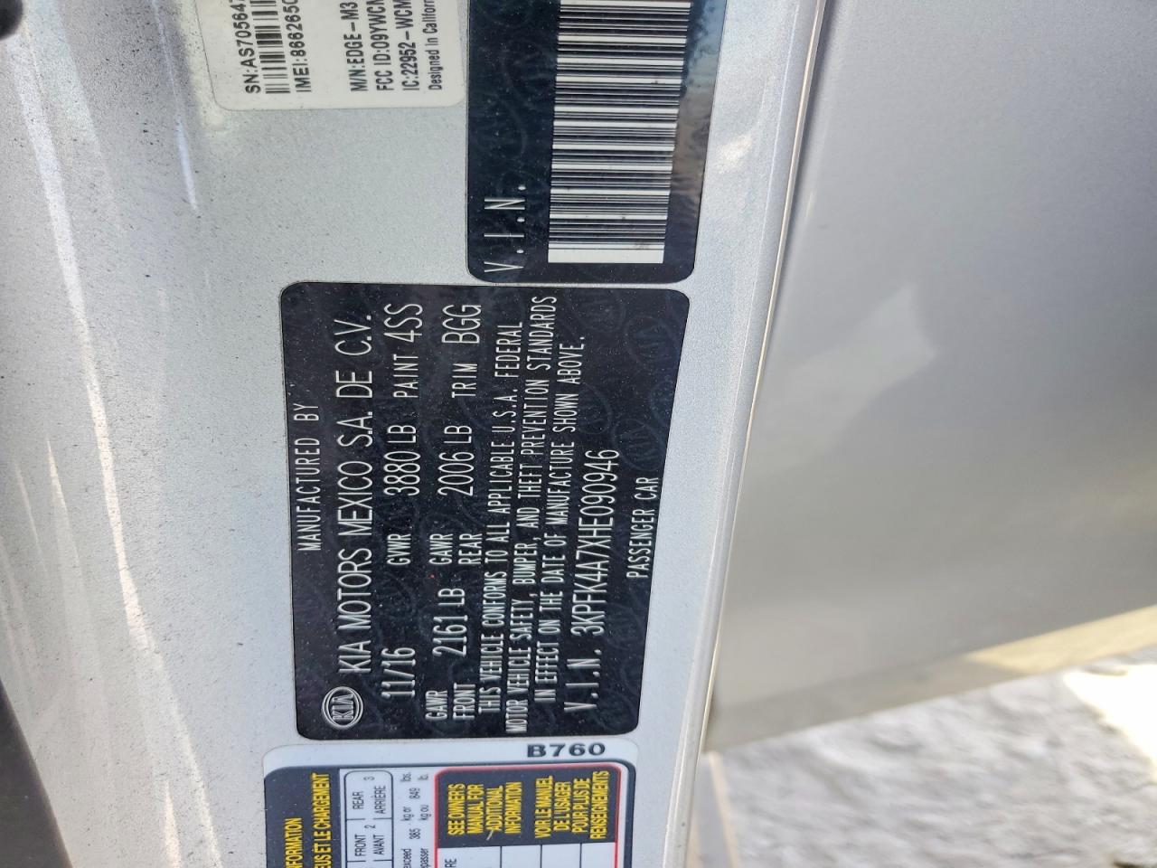 2017 KIA FORTE LX photo 12