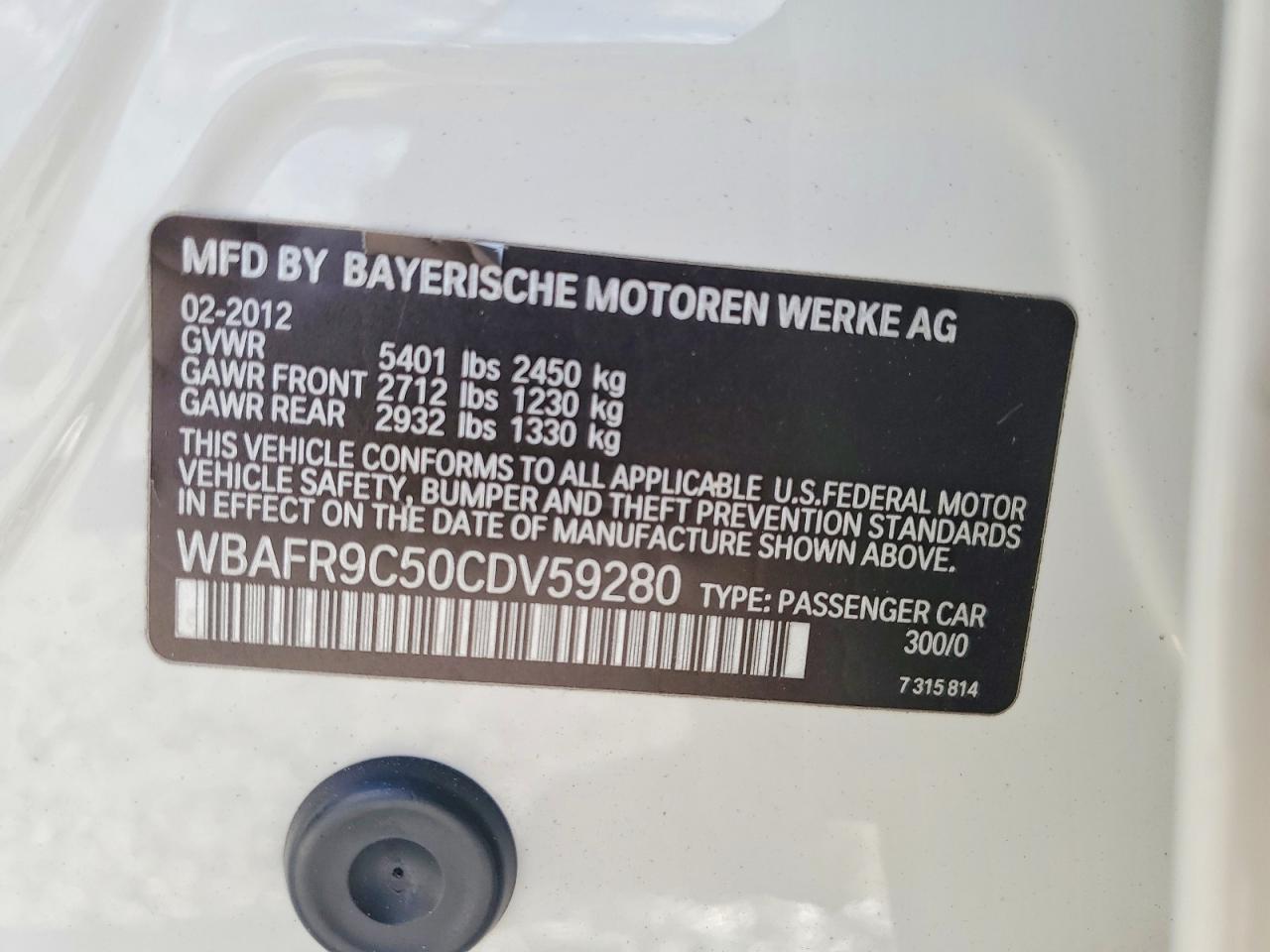 2012 BMW 550 I photo 23