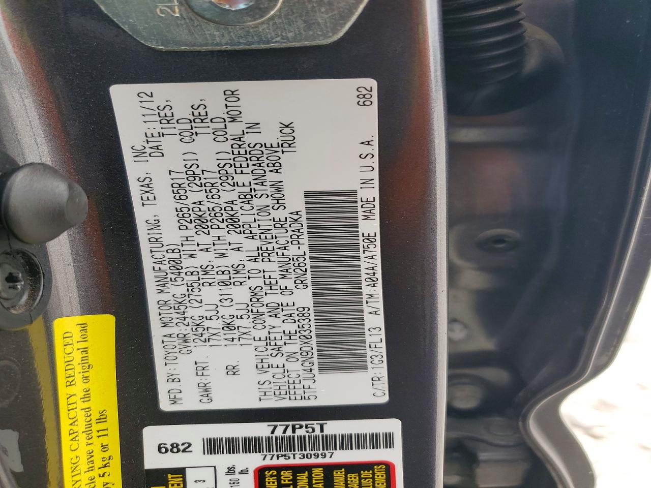 2013 TOYOTA TACOMA PRERUNNER V6 photo 23
