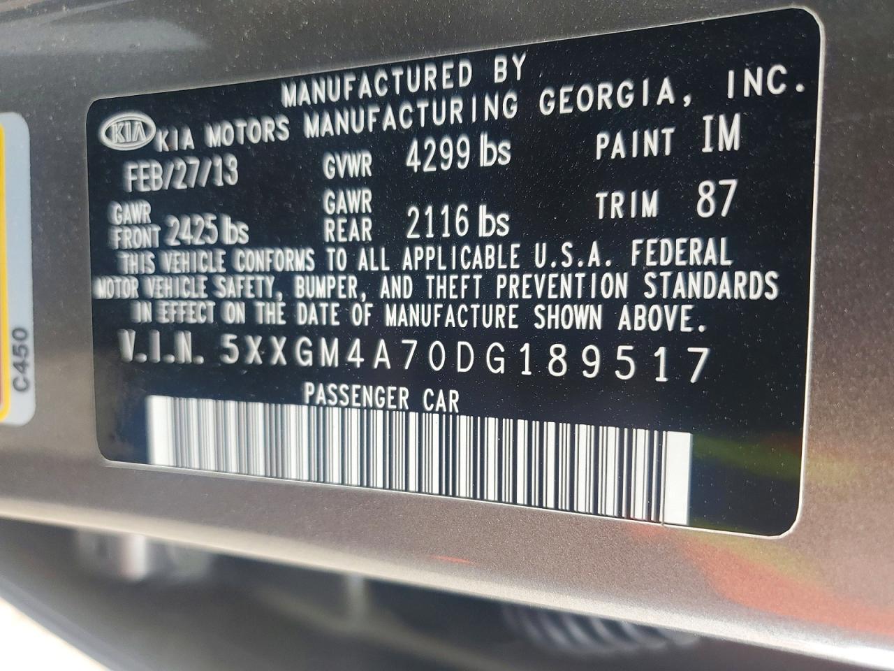 2013 KIA OPTIMA LX photo 34